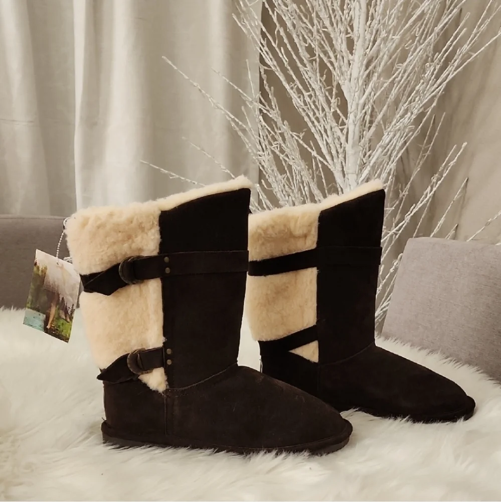 Bearpaw Alexandra Wool Sheep Skin Mid Calf Winter Boots
